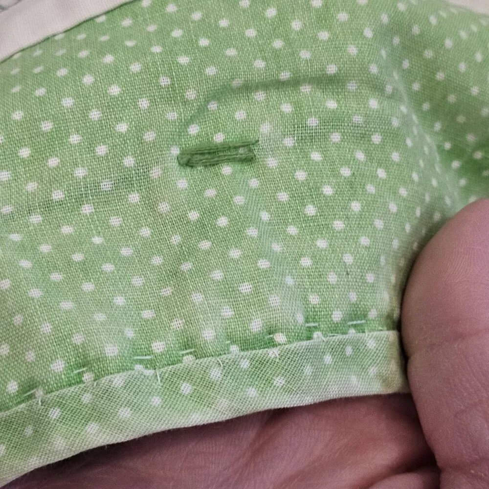 Vintage 60s‎ Kitschy Baby Quilt Hand Stitched Animals Patchwork Green 34.5 X 45